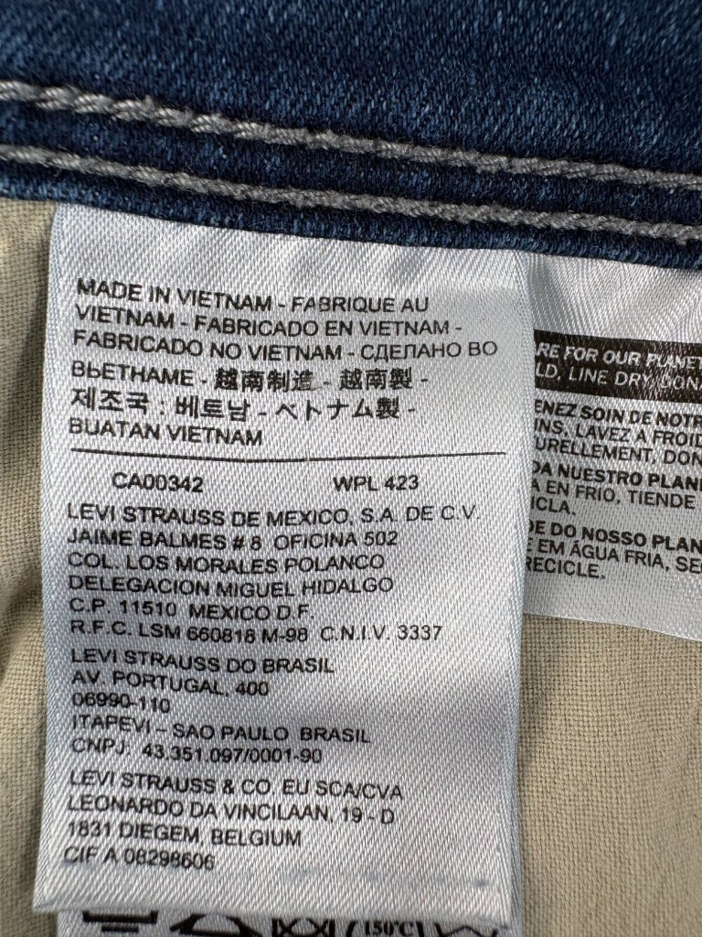 Levi's 512 Perfectly Slimming Women's Skinny Leg Jeans W33 L30 Blue Denim - Picture 7 of 11